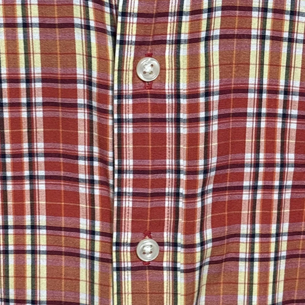 Polo Ralph Lauren Shirt Boys Size Medium 12/14 Plaid SS Button‎ Up Blue Pony